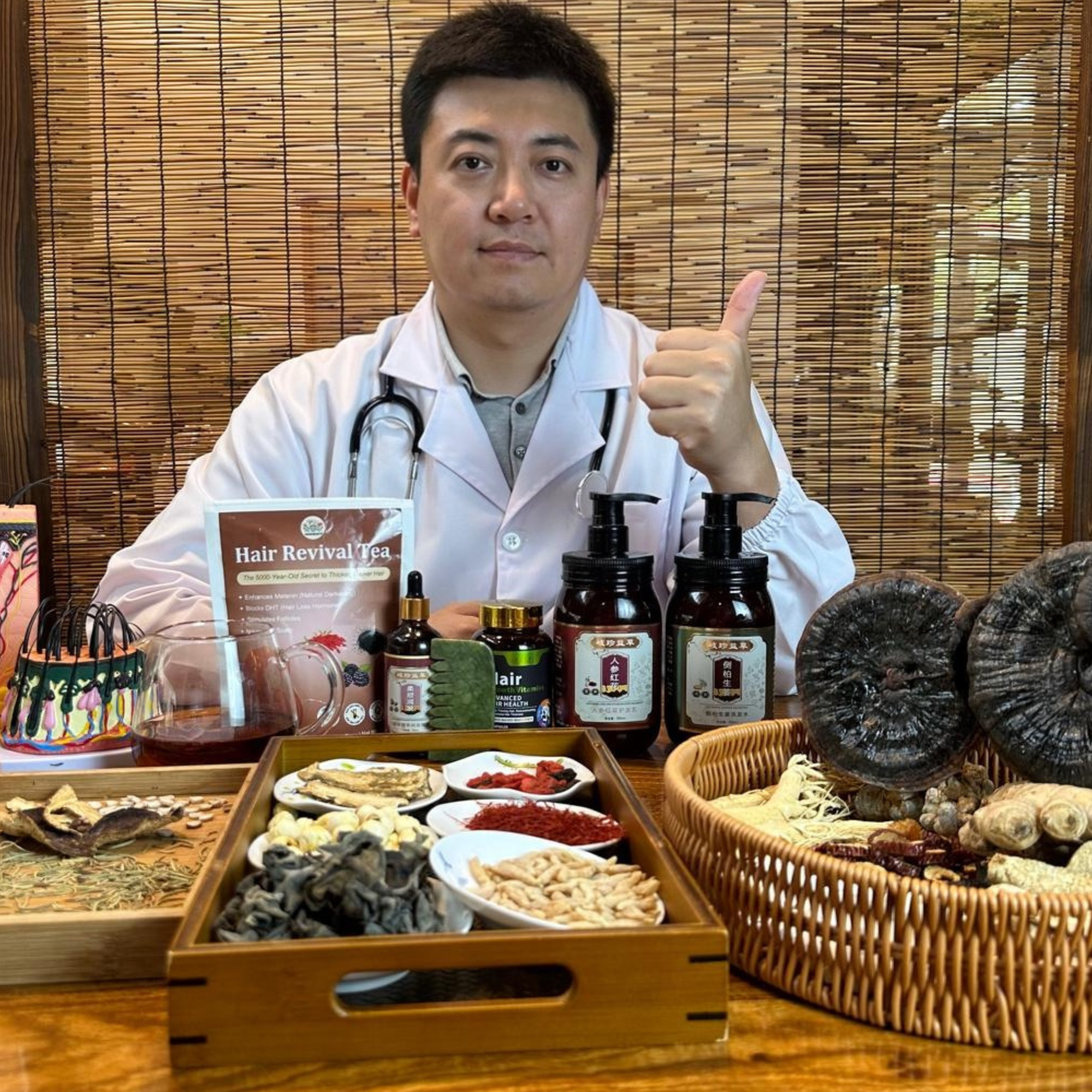 Chinese Medicine 6-Product Hair Revival Set.